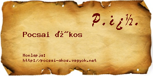 Pocsai Ákos névjegykártya